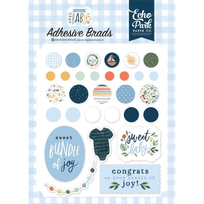 Echo Park Welcome Baby Boy Brads - Adhesive Brads